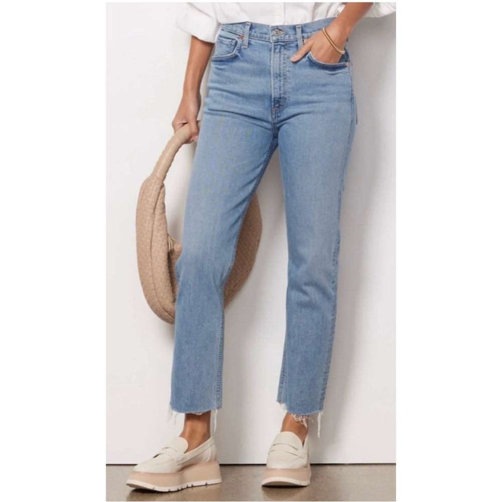 Citizens of Humanity Daphne Crop High Rise Stovepipe Jeans in Pegasus Blue 29